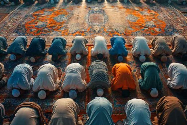 (Ilustrasi seseorang sedang tarawih, Sumber: Freepik)