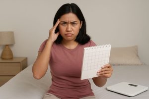 Wanita Kesal Siklus Haid Rusak